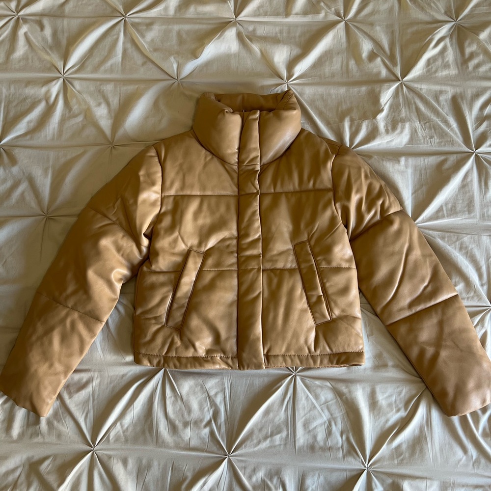 Tan Puffer Jacket